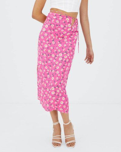 jupe midi stradivarius