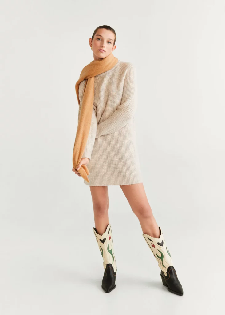 robe maille mango automne hiver
