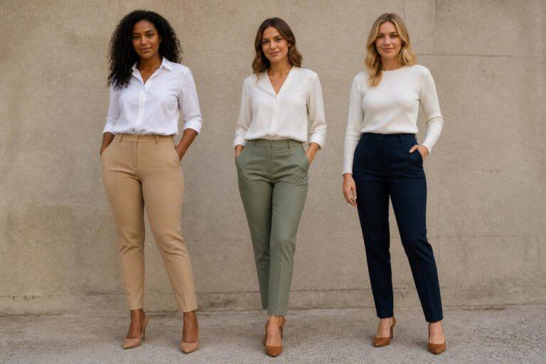 découvrez comment choisir le pantalon chino parfait qui met en valeur votre silhouette féminine grâce à nos conseils adaptés à chaque morphologie.