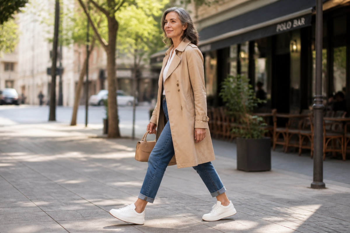 Sneakers tendance femme : les modèles faciles à porter après 40 ans