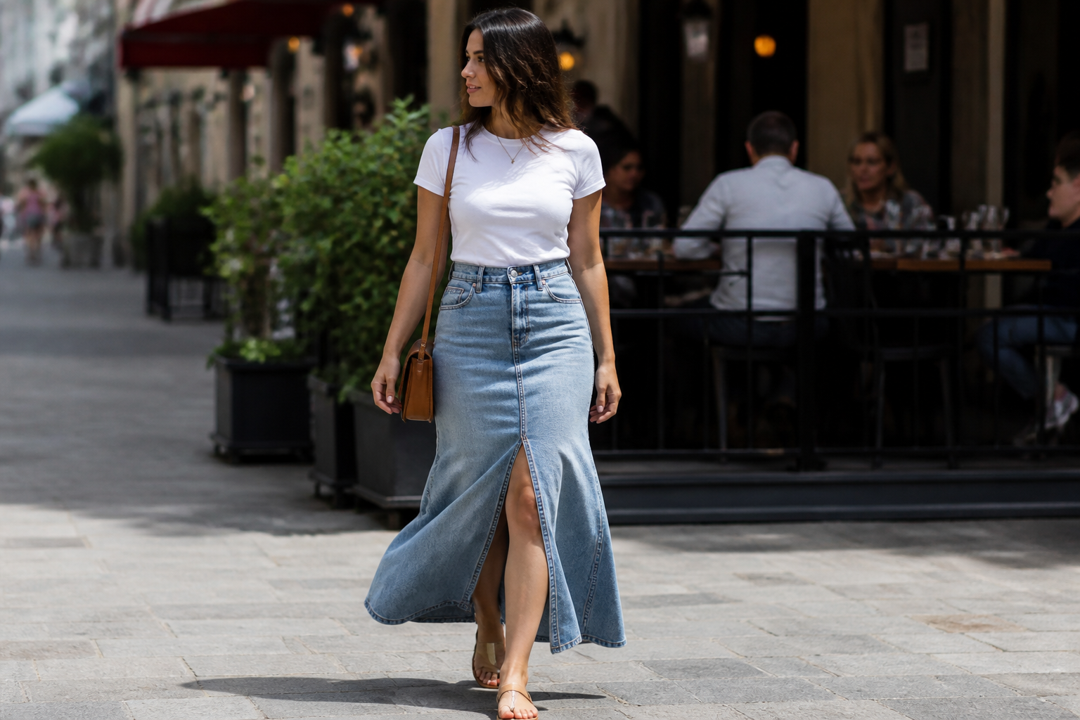 Jupe longue en jean femme : comment l’associer sans alourdir le look ?