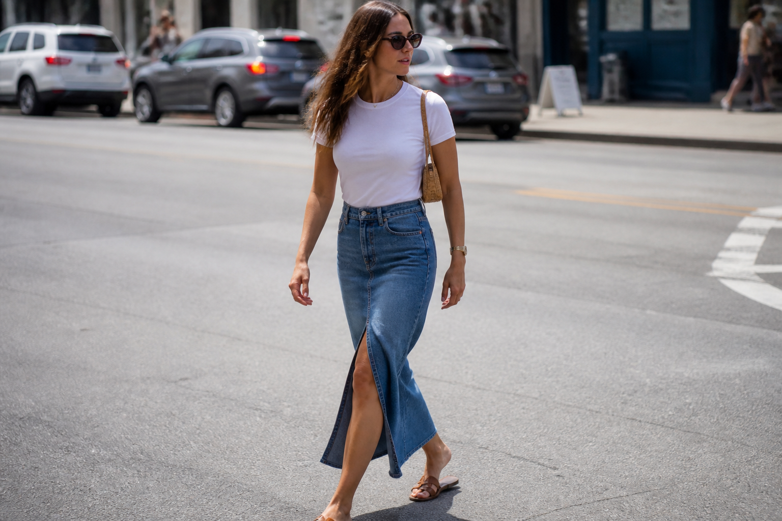 Jupe longue en jean femme : comment l’associer sans alourdir le look ?
