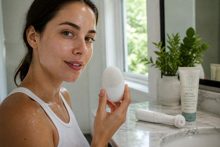 Meilleure brosse nettoyante visage : silicone, vibrations ou poils doux ?